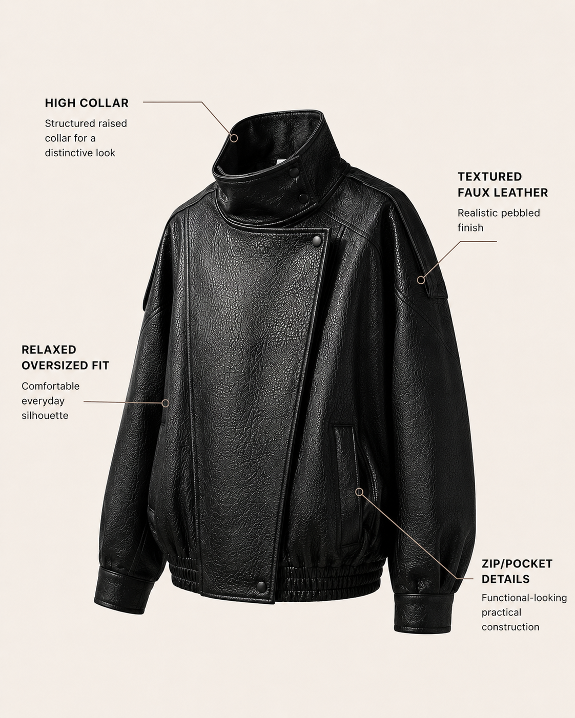 Auren™ Sienna Faux Leather Jacket