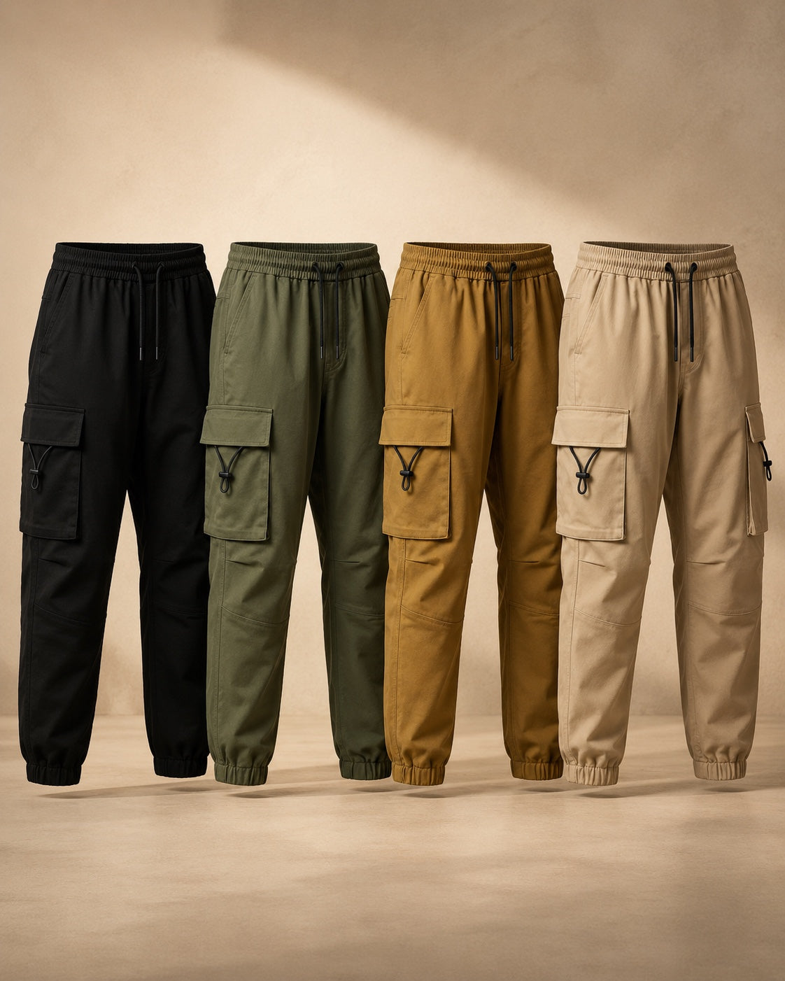 Auren Urban Utility Cargo Joggers in four colours