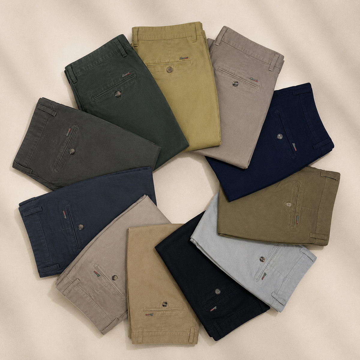 Auren Essential Chinos available colours