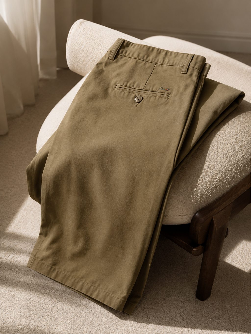 Auren Essential Chinos lifestyle campaign image